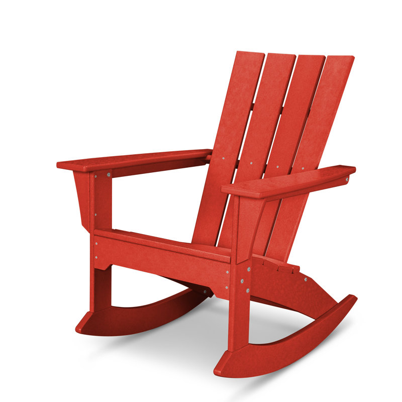 Chaise berçante POLYWOOD Quattro Adirondack, Rouge coucher de soleil