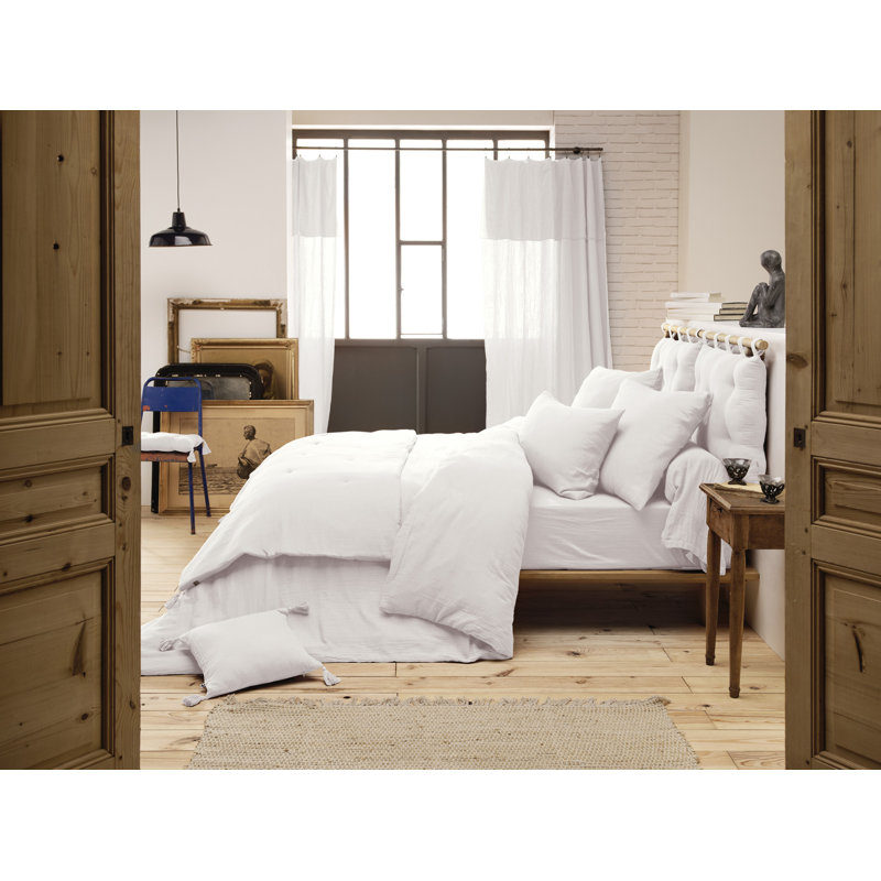 Knopp Cotton Solid Colour Duvet Cover, 220 x 240cm Duvet Cover, White
