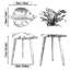 Support pour plante d'intérieur Monstera Leaf