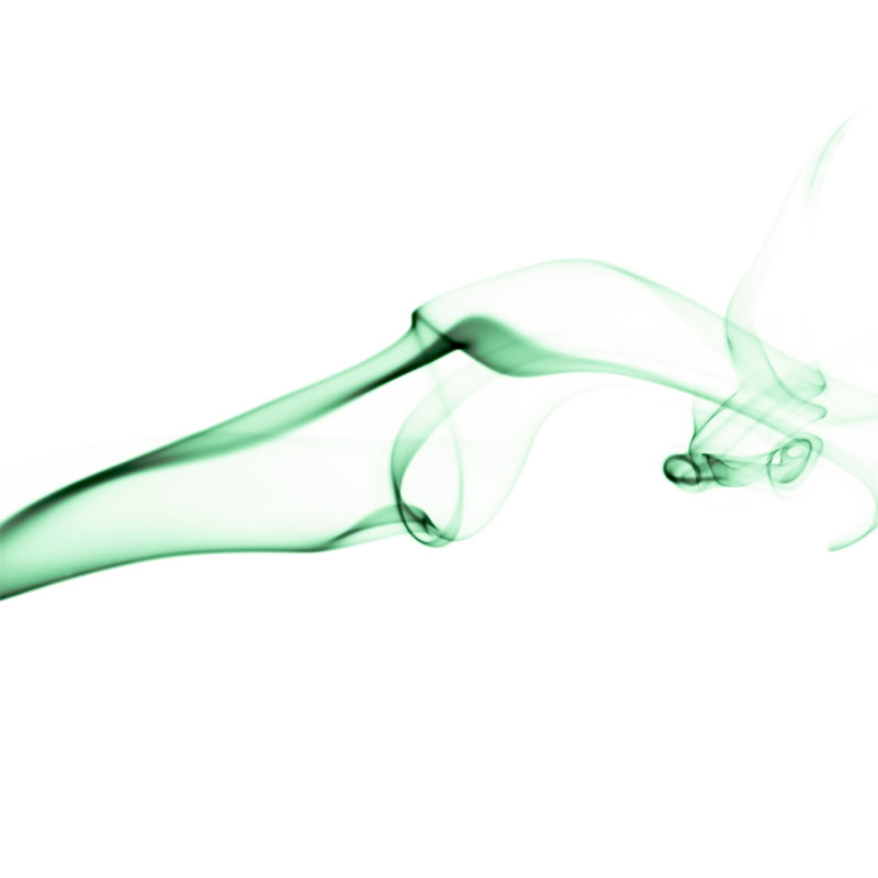 «Green Smoke» par Scott Norris - impression, H 17,25 po x l 21,25 po, Papier avec cadre noir