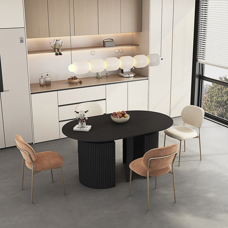 Table de salle à manger extensible pliable, table de cuisine rectangulaire multifonctionnelle extensible