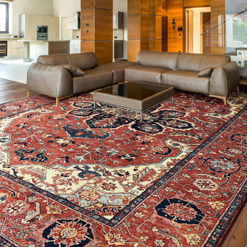 Wool Area Rug in Red