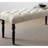 Tan Dining Bench, Solid Wood With Seat Fabric & Twisted Legs, 48Wx16dx19.5H In Bench Seat, Wavy-1994282672