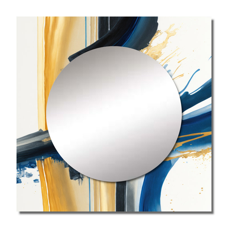 Louan - miroir mural carré moderne pour salle de bain, 36 po x 36 po