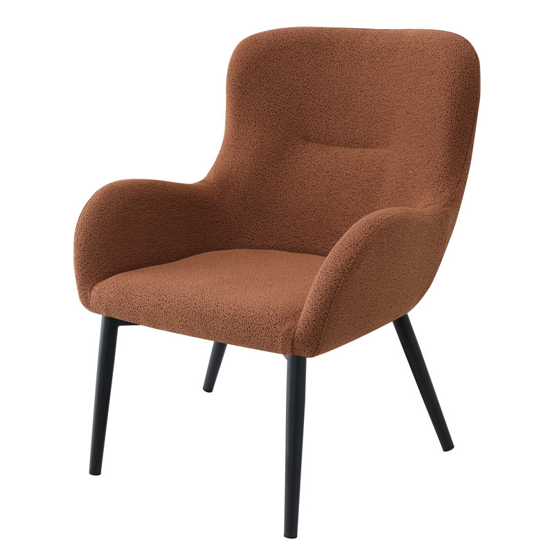 Fauteuil d'appoint avec pieds en métal Rijvan, Rouille