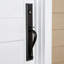 Keep One-Piece Dummy Handleset with A Grip with Keep Plate and Lance Lever in Black Iron-982865662
