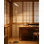 Lampe torchère à DEL intelligente avec télécommande - gradation continue et température de couleur réglable, fonction de minuterie, design moderne en bois et nickel noir pour le salon, la chambre à coucher, le bureau