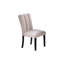 Chaise de salle à manger rembourrée en tissu doux 2 pièces