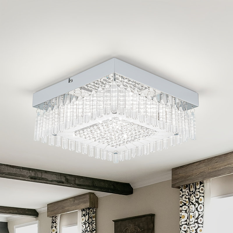 Plafonnier encastré en cristal pour plafonnier de salle de bain