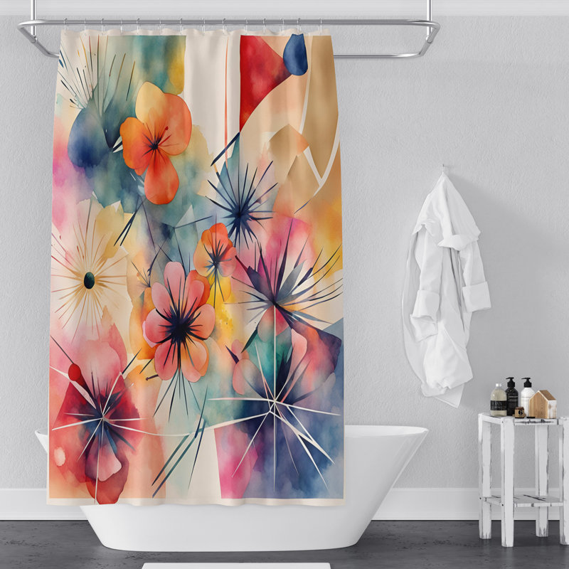 Rideau de douche Floral, H 93 po x l 70 po
