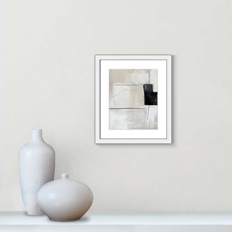 «Neutral Balance I Print» par Lazar Studio, Blanc satiné, Matted Print, L 13 po x H 15 po