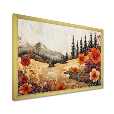 «Genese Wildflowers Flowers On A Wood Slide River IV», art sur toile