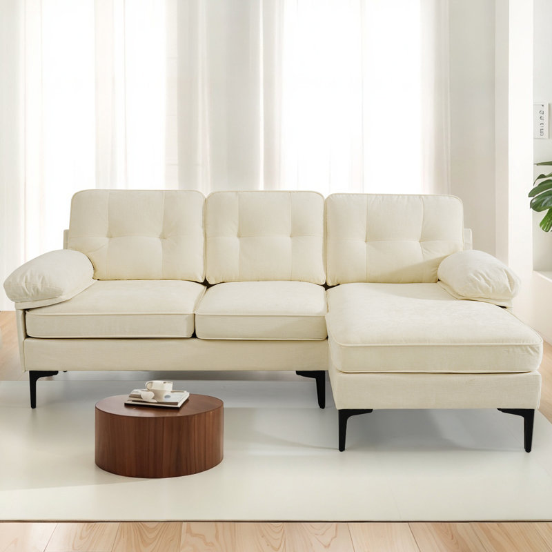 Canapé modulaire rembourré en chenille 82,7 po Seery