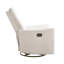 Fauteuil inclinable pivotant en chenille ivoire