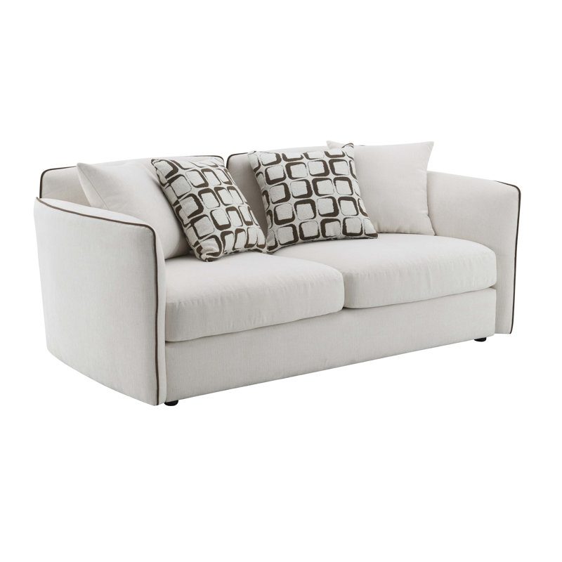 Causeuse en chenille Yolanda avec 4 coussins