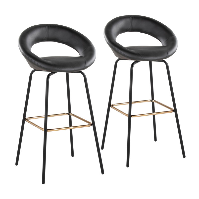 Tabourets de bar 30 po Poppy, Noir
