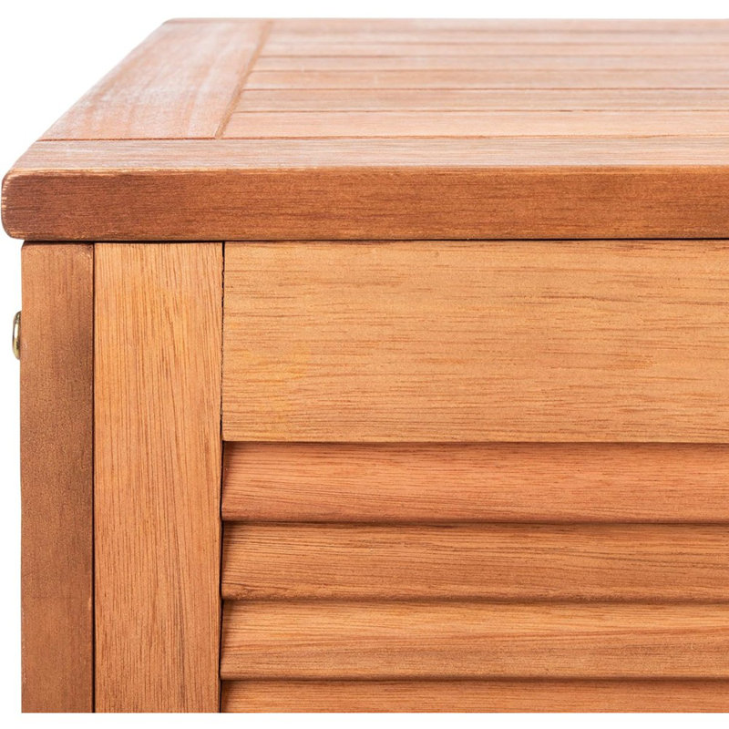 47.2-Inch Outdoor Teak Cushion Deck Box From The Elina Collection