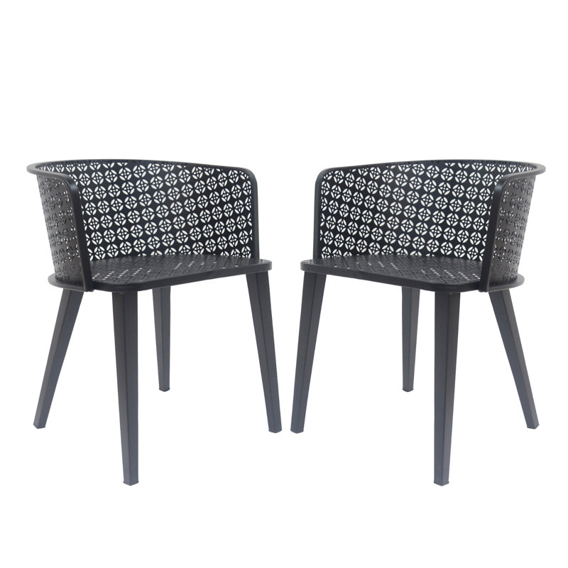 Chaise de salle à manger d'extérieur Milan (sans la table), Noir