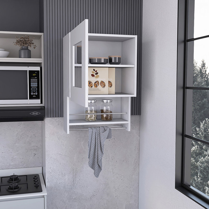 Armoire de cuisine murale Papua, trois tablettes
