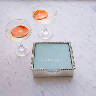 Mariposa Beaded Napkin Box with Insert 
