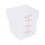  Contenant alimentaire 1 paquet de bac de rangement en plastique de 8 pte avec marqueurs de volume Polypropylène translucide lavable au lave-vaisselle-1396942844