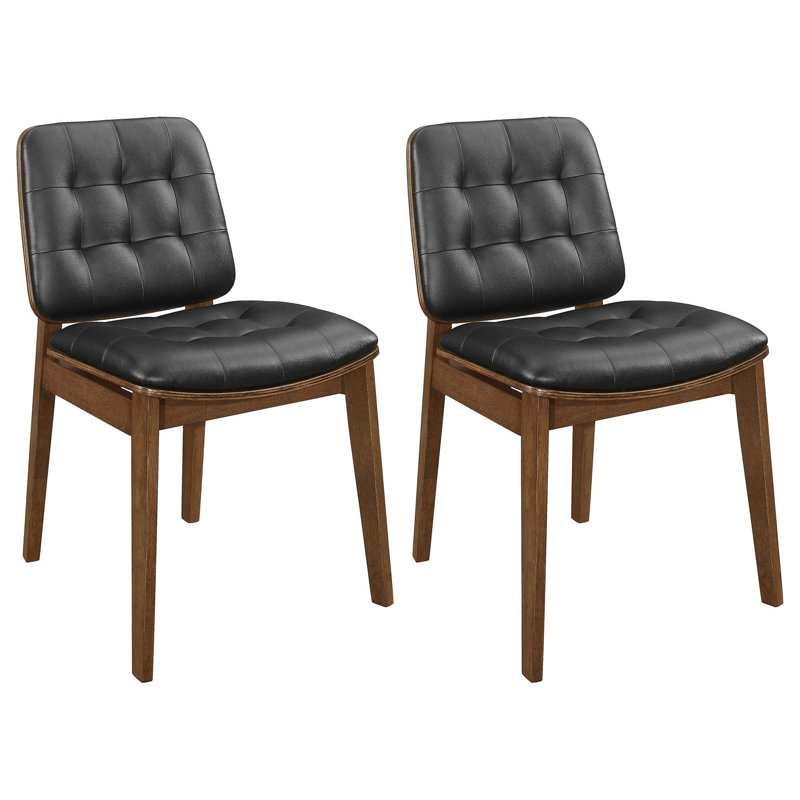 Ensemble de 2 coussins en similicuir Mid-Century