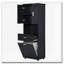 Armoire de rangement autoportante avec portes et tiroirs, panier à linge-1243449598