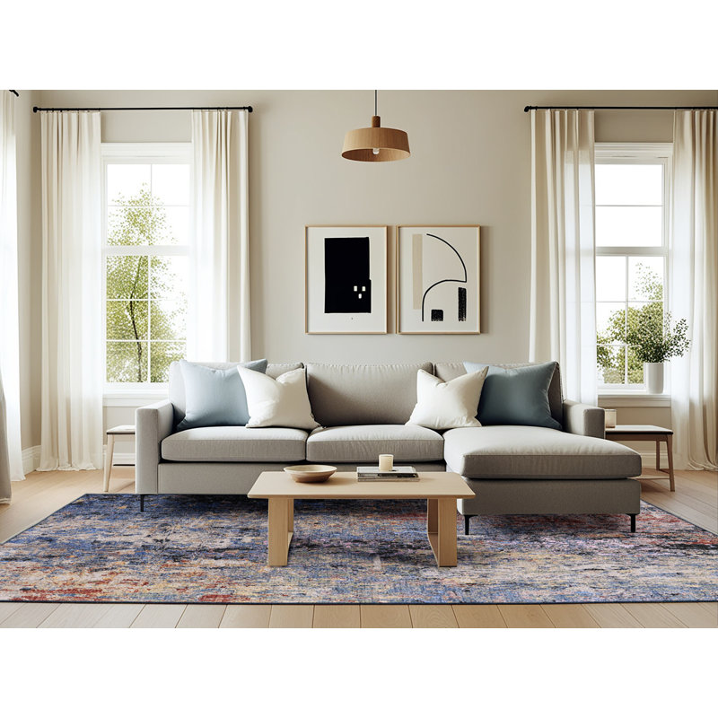 Abstract Indoor Rug, Rectangle 6' x 9'