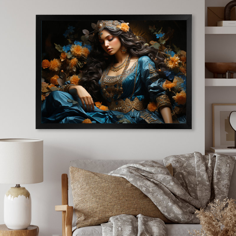 Indian Art The, 34" H x 44" W, Silver Picture Framed