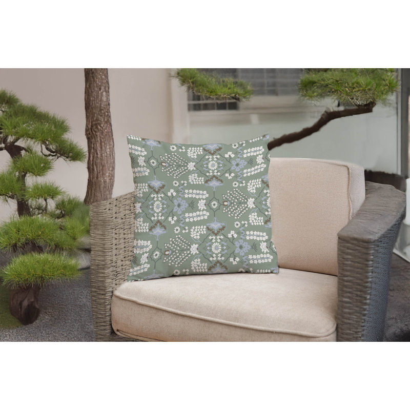 Coussin décoratif Zoey, Carré 20 po, Sauge