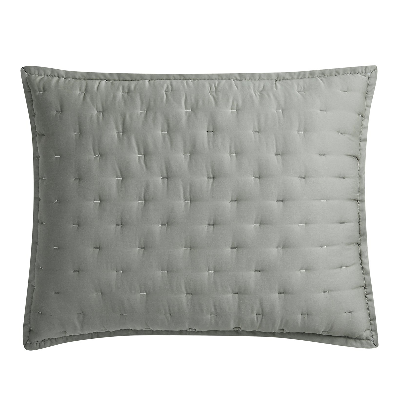 Brockham Premium 100% Lyocell Silky Soft Quilted Modern Contemporary Pillow Sham, King, Sage