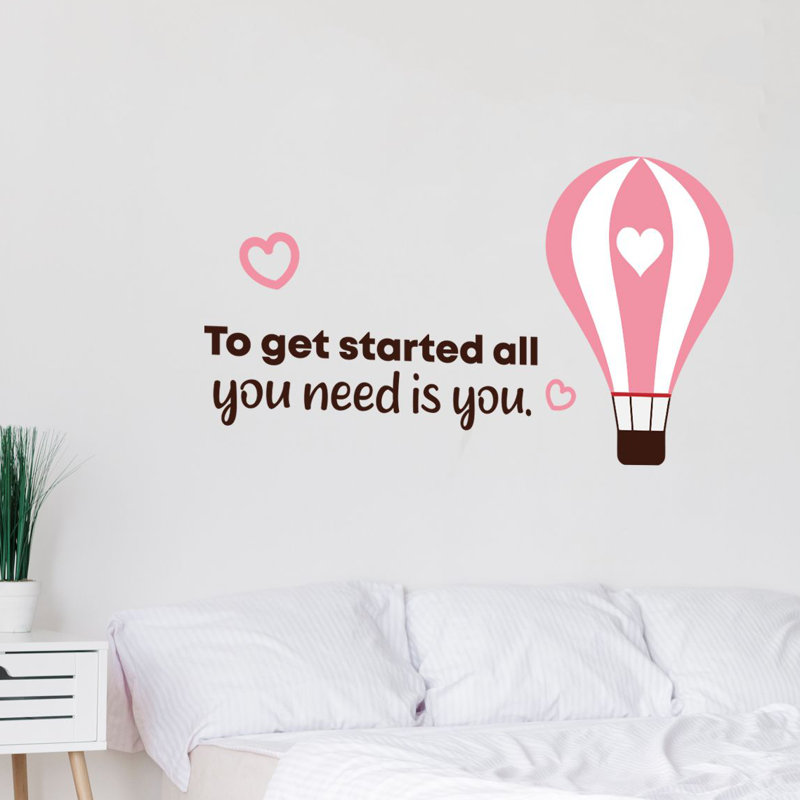 Text & Numbers Wall Decal, 20" H x 40" W x 0.05" D