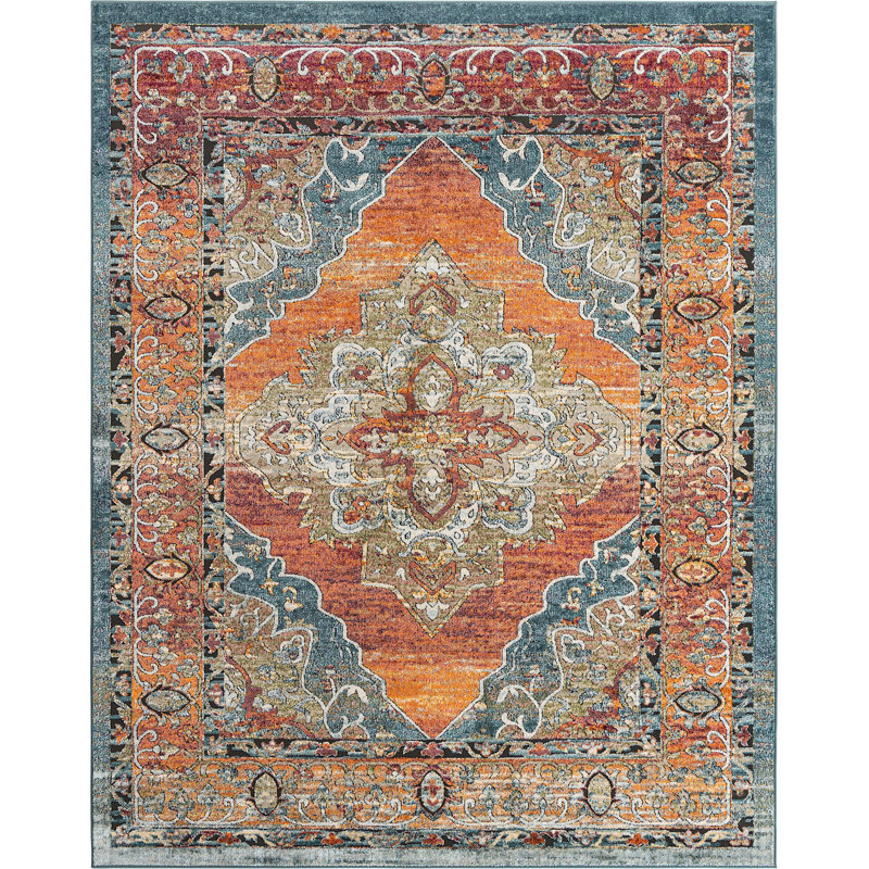 Charian Oriental Indoor Rug, Rectangle 7'10" x 10'