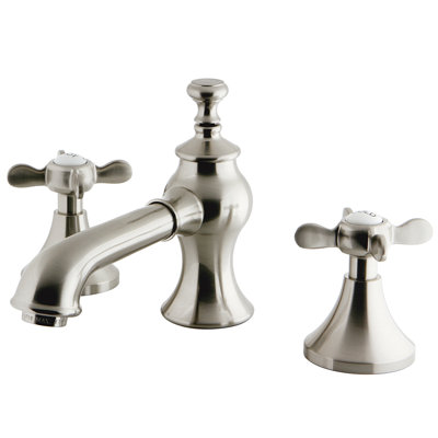 Robinet de salle de bain espacé à 2 poignées et 3 poignées avec bonde escamotable en laiton Kingston