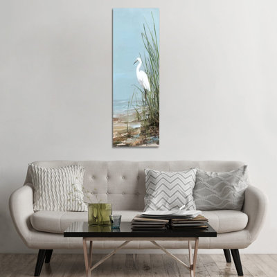 Island Egret II by Sally Swatland - Wrapped Canvas Panoramic Painting