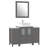 Ravenna 48" Freestanding Single Sink Bathroom Vanity with Engineered Marble Top and Matching Mirror-23188981