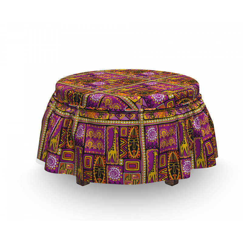 Housse pour repose-pieds mask giraffe