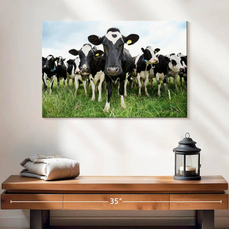 Brampt Holstein Cows, 8" H x 12" W