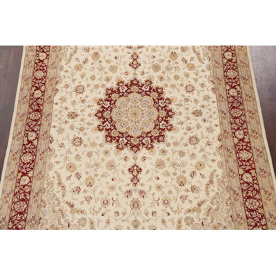 One-of-a-Kind 6'4" X 10'6" New Age Wool Area Rug in Ivory