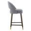 Tabouret de comptoir rembourré à dossier bas avec pieds en bois massif (ensemble de 2)-130166792