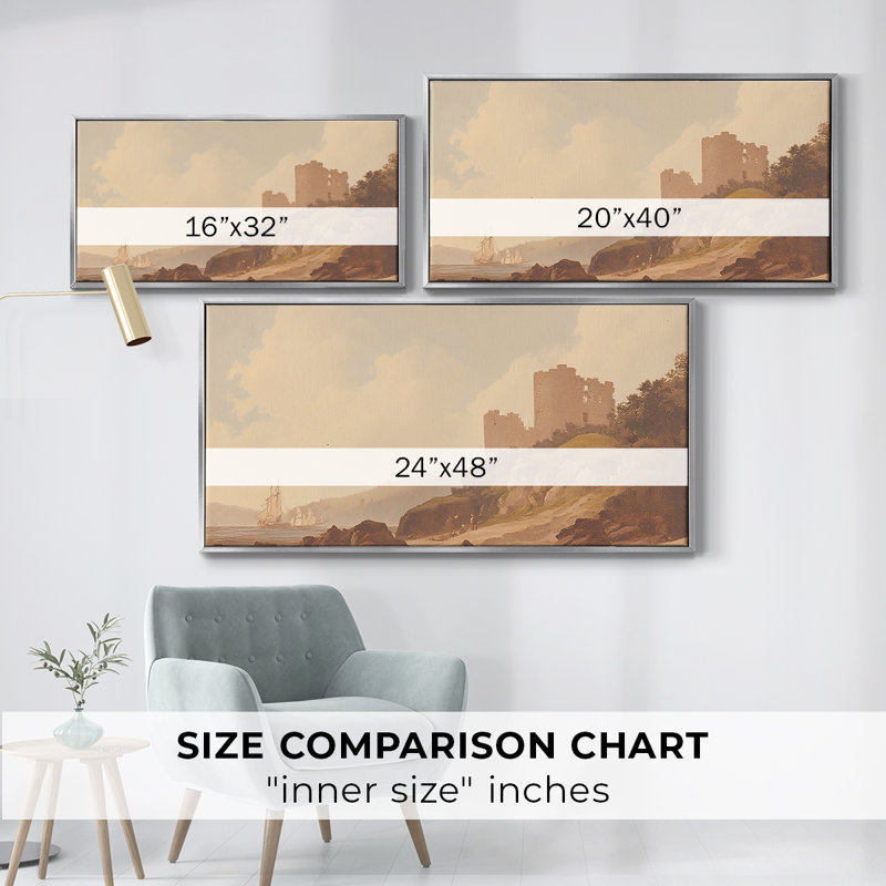 Paysage, série CLCLIX, toile tendue avec châssis, prête à être accrochée, H 25 po x l 49 po, Argent argent