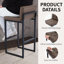 Tabouret de bar rembourré à dossier bas avec structure en métal épaissie pour îlot de cuisine-91899105-92115240-92115247