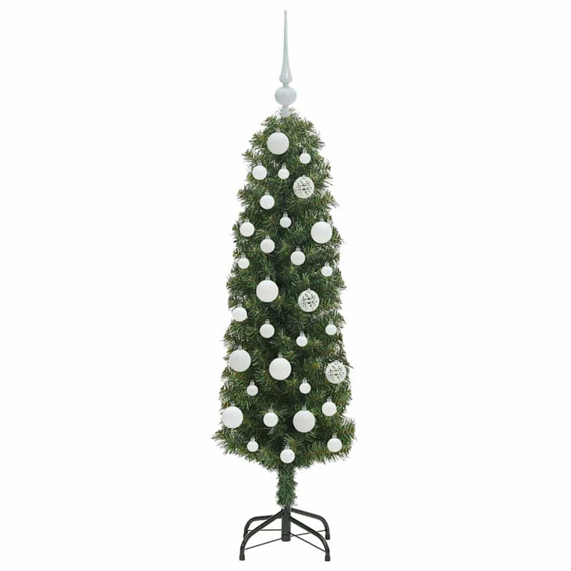 Artificial Christmas Tree with 150 LEDs with Stand, White, 3.94' H