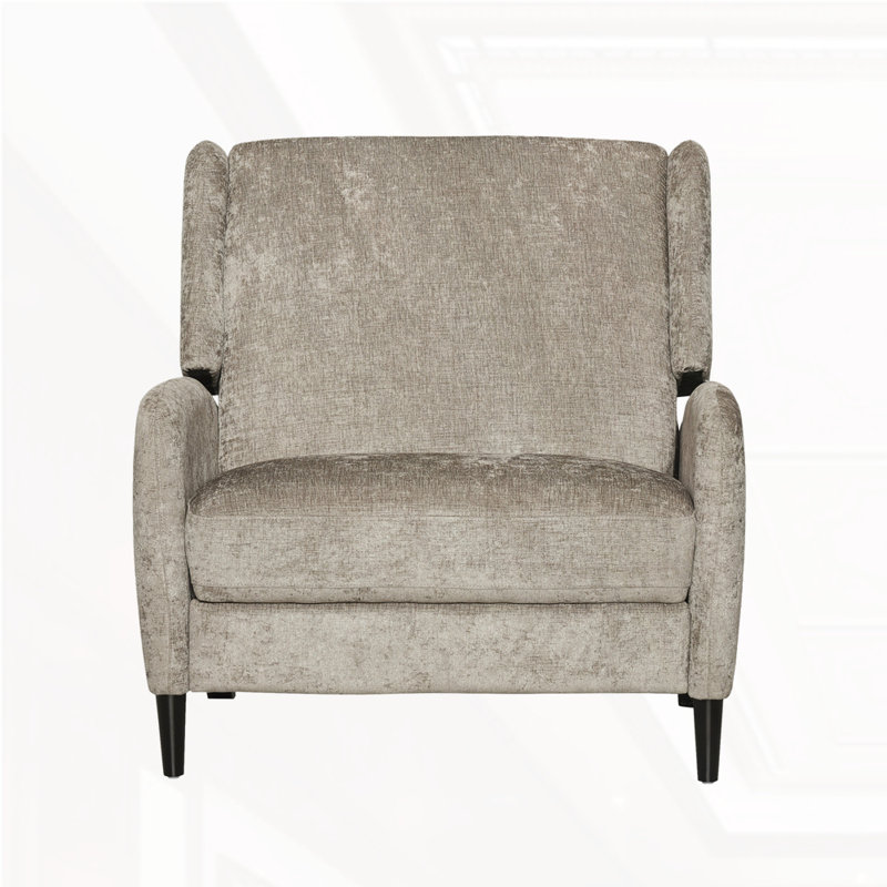 Fauteuil inclinable surdimensionné en tissu texturé, Beige