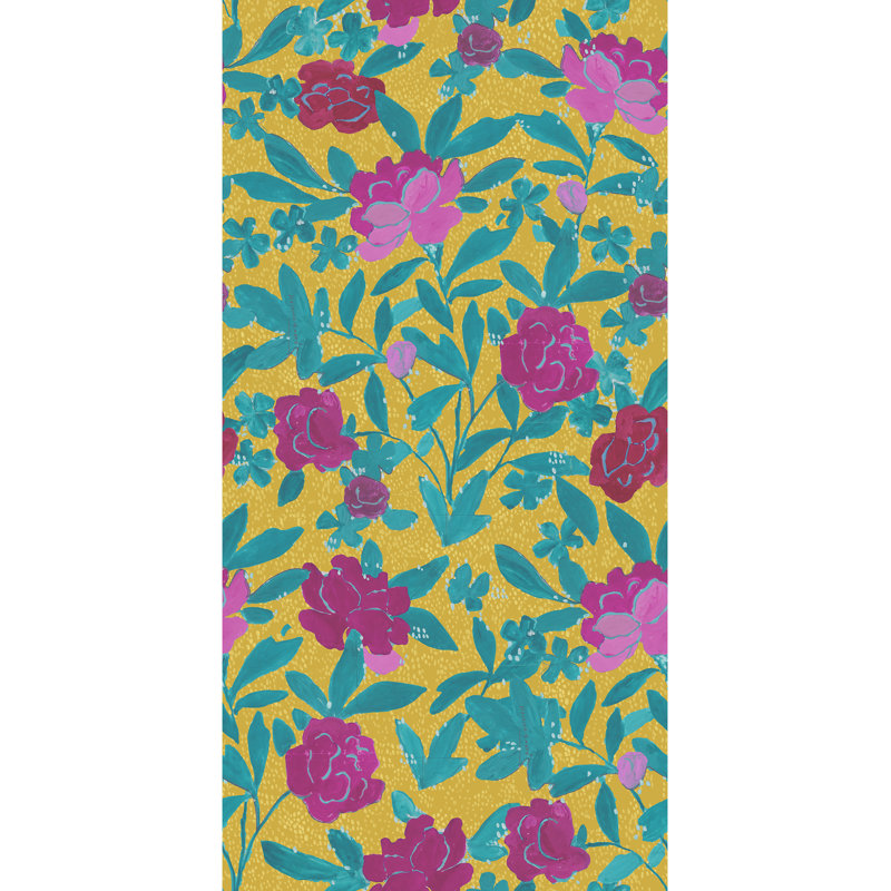 Paule Marrot Floral Wallpaper Double Roll, Goldenrod