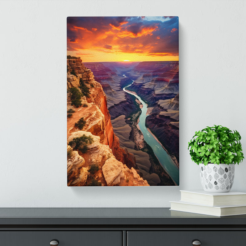Grand Canyon Contemporary - Art Prints - Wrapped Canvas, 76cm H x 50cm W x 3cm D