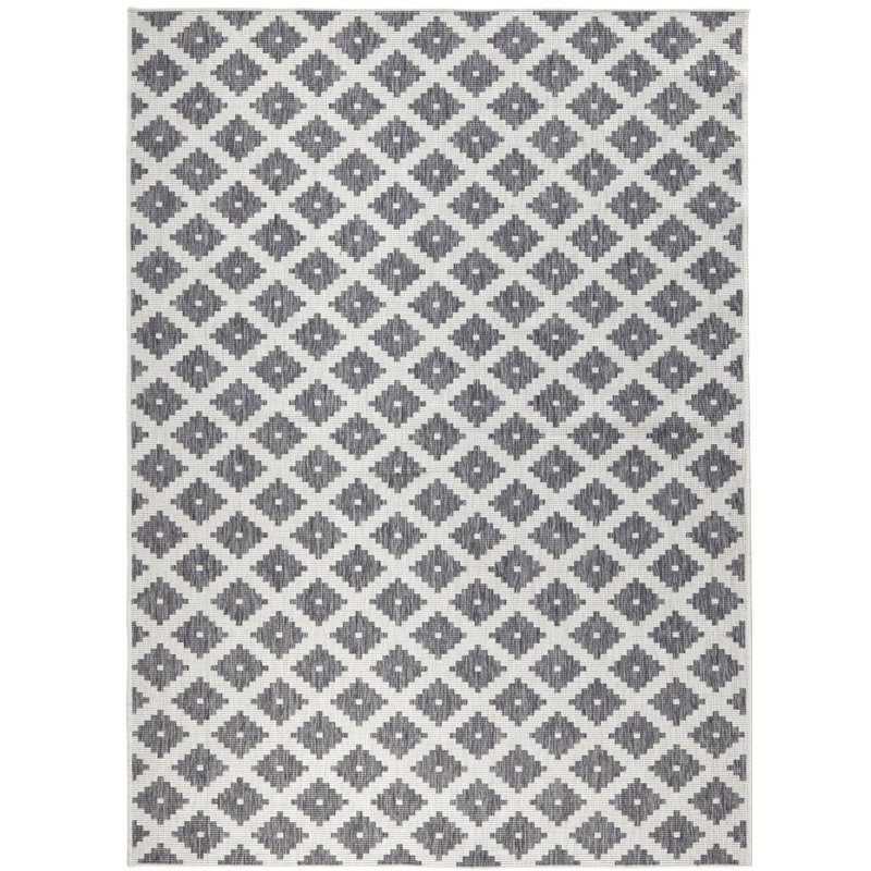 Nizza Flatweave Grey Rug, Rectangular 200 x 290cm