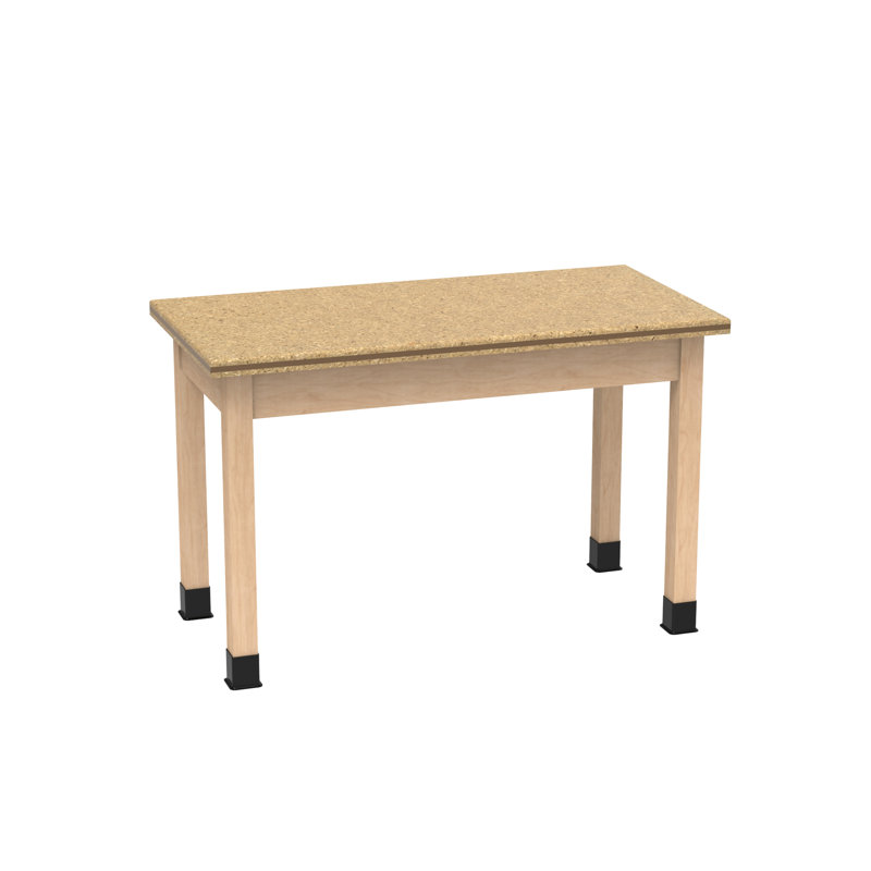 Série de tables à tablier PerpetuLab, H 36 po x L 60 po x l 21 po, Composite de comptoir naturel / érable