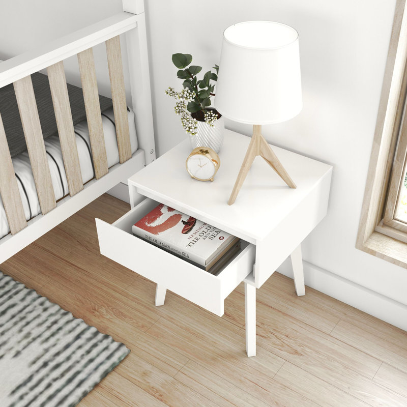  Brubaker Solid Wood Nightstand, White