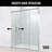 VIGO Amada 56"–60" W x 74" H Frameless Sliding Shower Door in Chrome with Clear Tempered Glass-124638807
